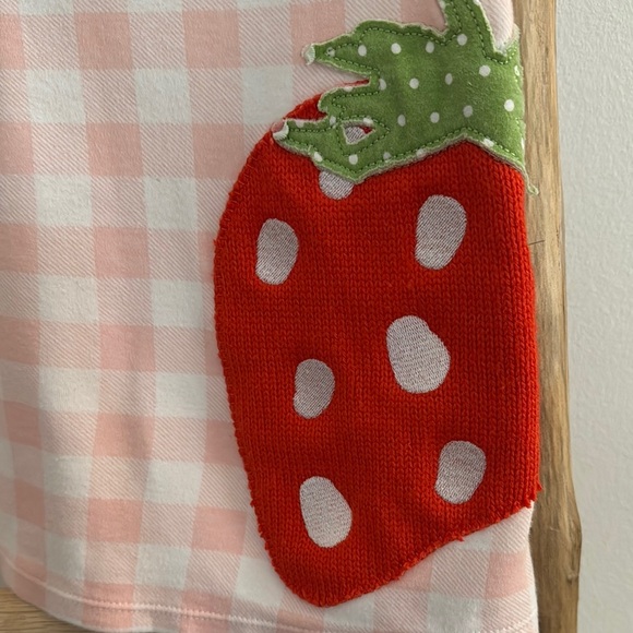 Mud Pie Pink Plaid Strawberry Dress Tunic - Picture 2 of 4